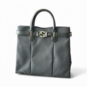 Gucci Tom Ford Era black Canvas and Leather Tote bag like new